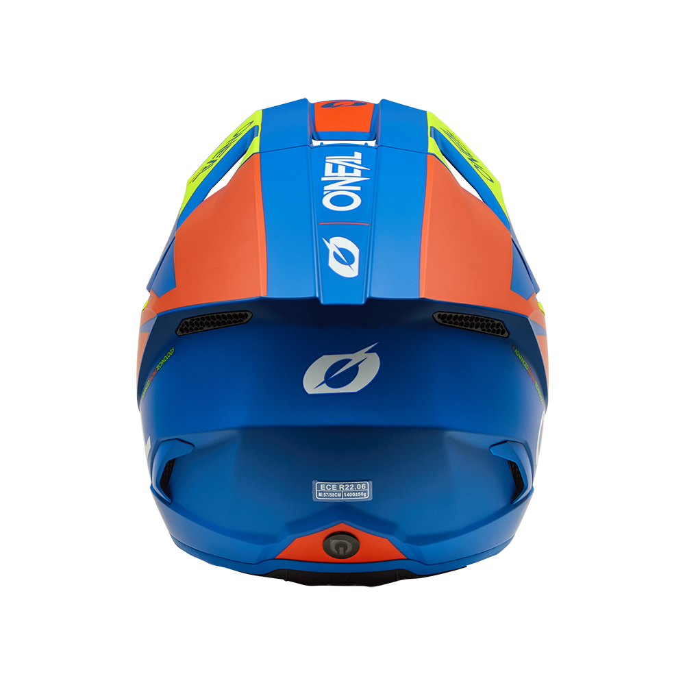 Мотокрос каска O'NEAL 3SERIES SOLID BLUE/NEON V.26 — снимка 4