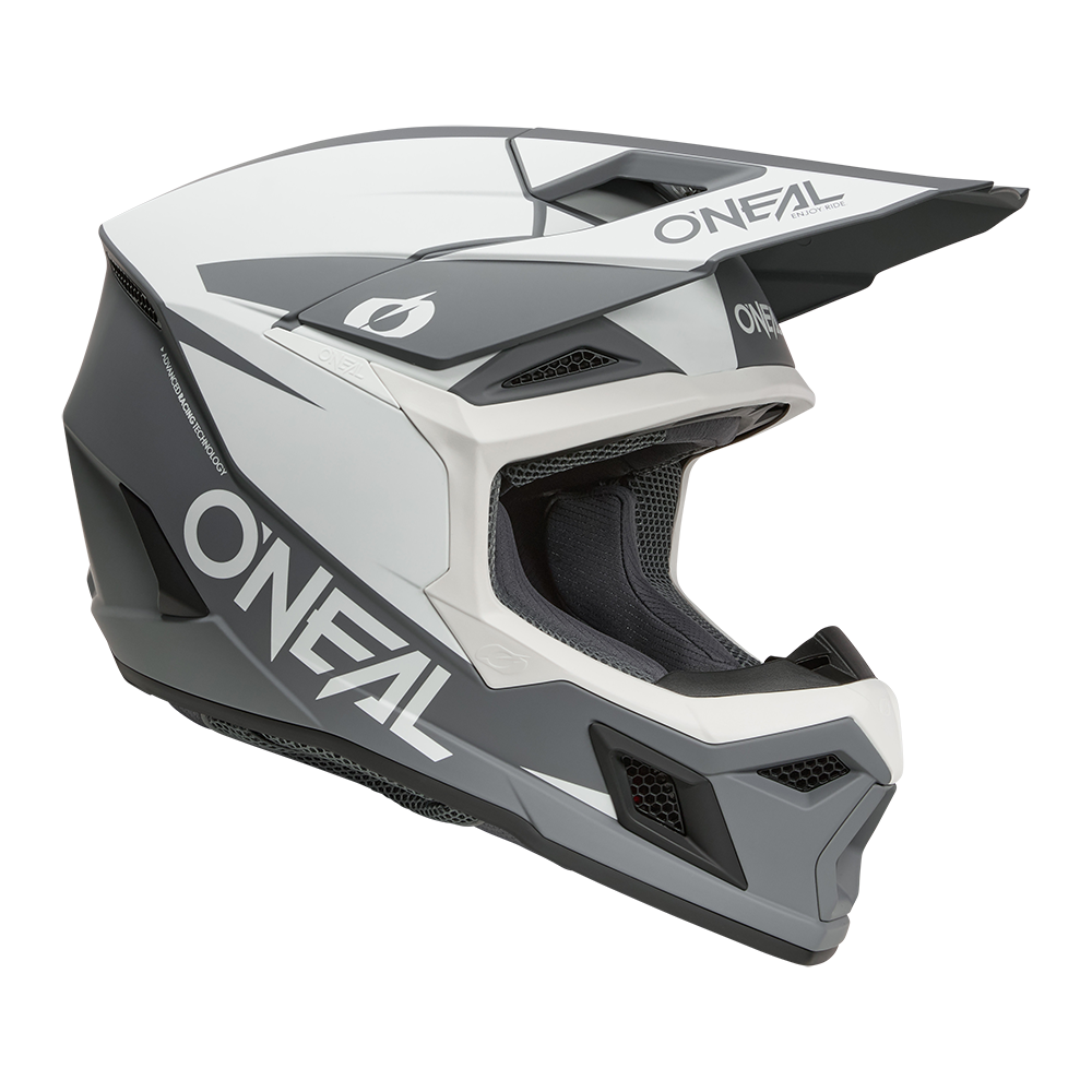 Мотокрос каска O'NEAL 3SERIES SOLID WHITE/BLACK V.26 — снимка 3