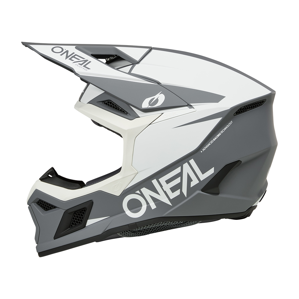 Мотокрос каска O'NEAL 3SERIES SOLID WHITE/BLACK V.26 — снимка 5