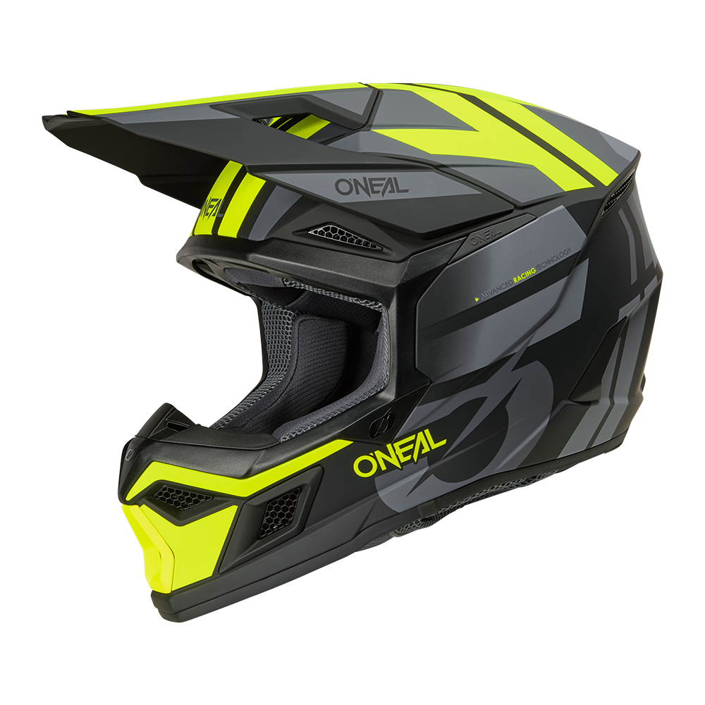 Мотокрос каска O'NEAL 3SERIES RIDE BLACK/GRAY/NEON YELLOW V.26 — снимка 2