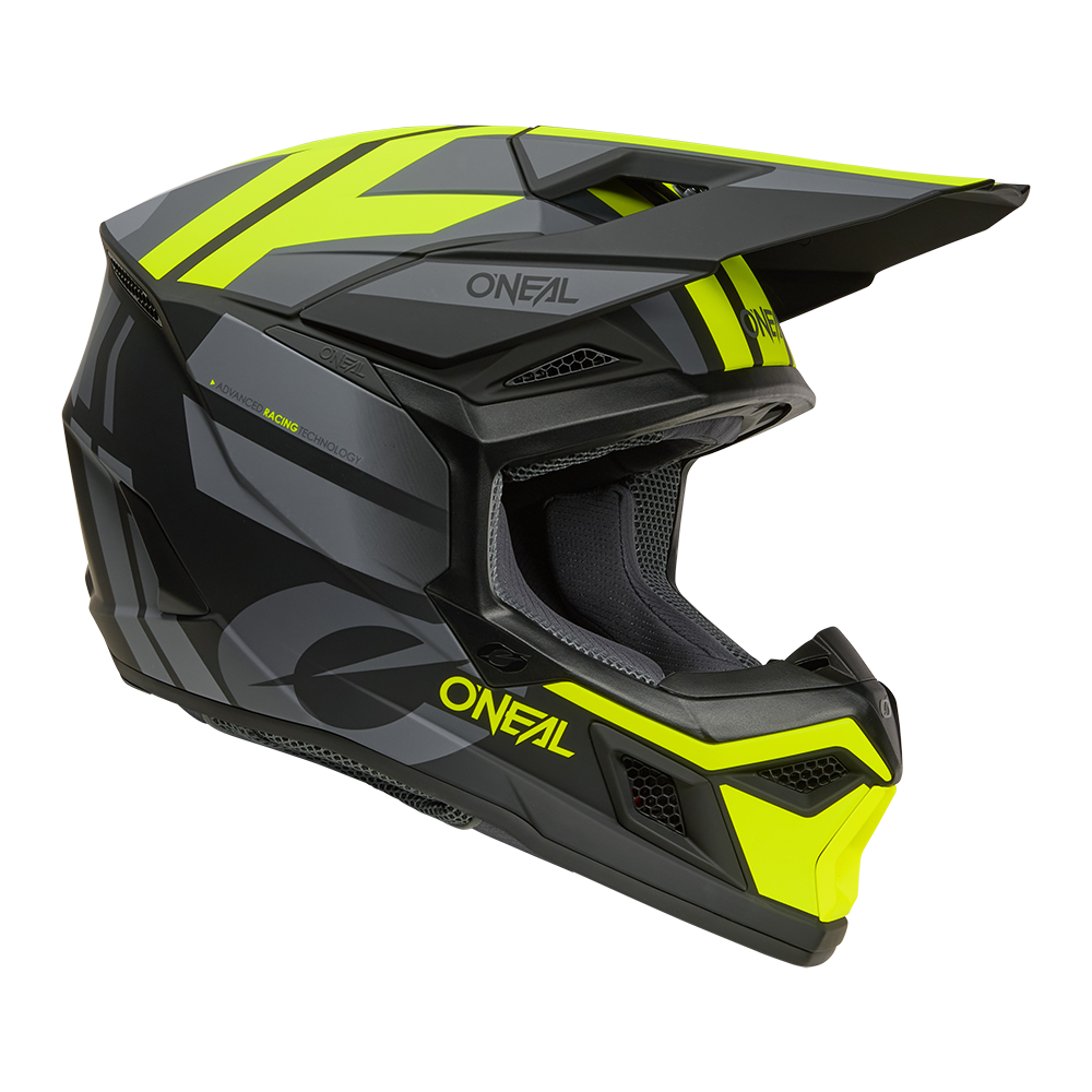 Мотокрос каска O'NEAL 3SERIES RIDE BLACK/GRAY/NEON YELLOW V.26 — снимка 3