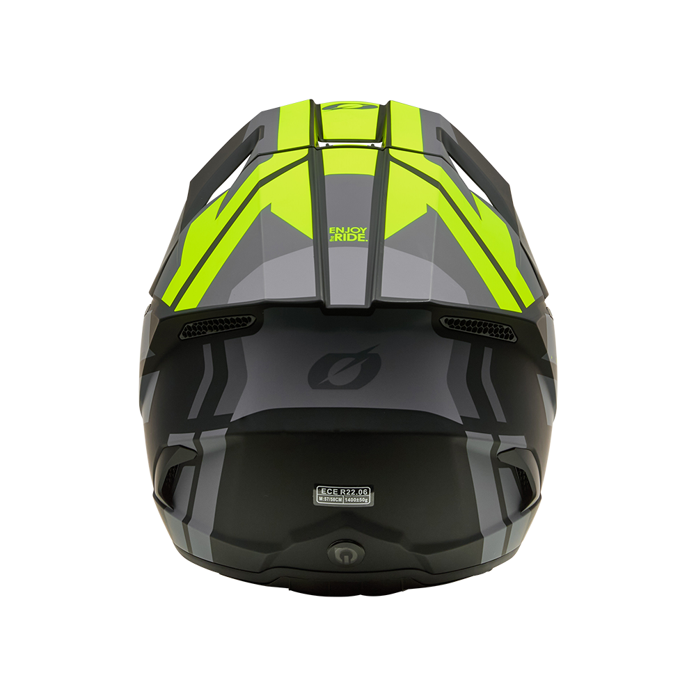 Мотокрос каска O'NEAL 3SERIES RIDE BLACK/GRAY/NEON YELLOW V.26 — снимка 4