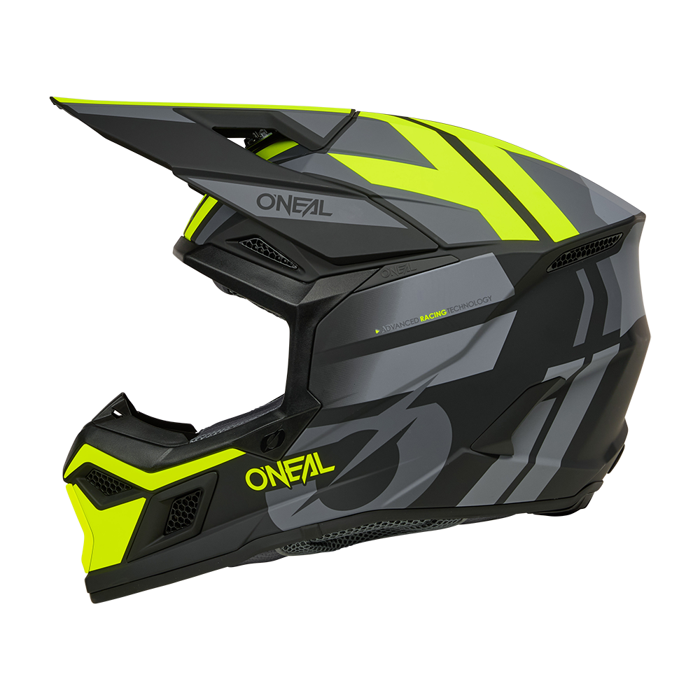 Мотокрос каска O'NEAL 3SERIES RIDE BLACK/GRAY/NEON YELLOW V.26 — снимка 5