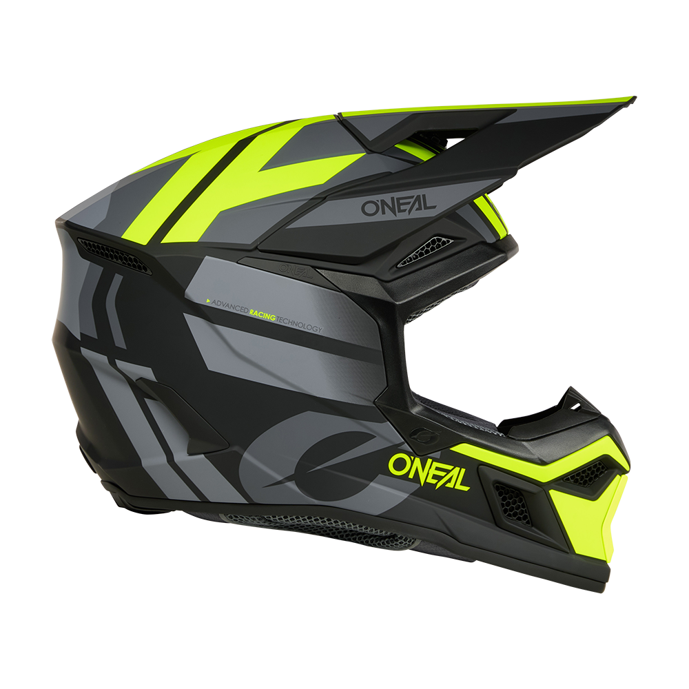 Мотокрос каска O'NEAL 3SERIES RIDE BLACK/GRAY/NEON YELLOW V.26 — снимка 6