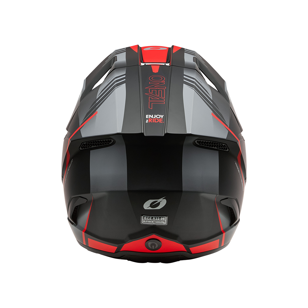 Мотокрос каска O'NEAL 3SERIES HAZE BLACK/GRAY/RED V.26 — снимка 4