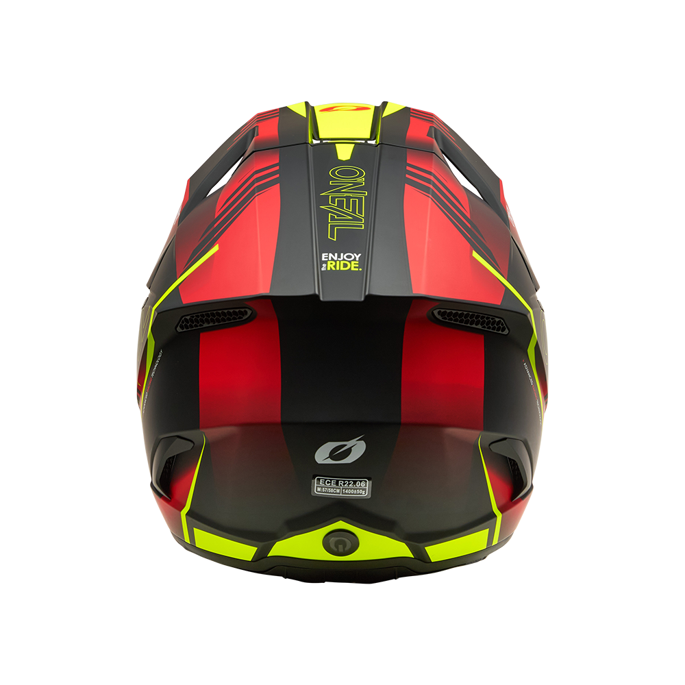Мотокрос каска O'NEAL 3SERIES HAZE BLACK/RED/NEON YELLOW V.26 — снимка 4
