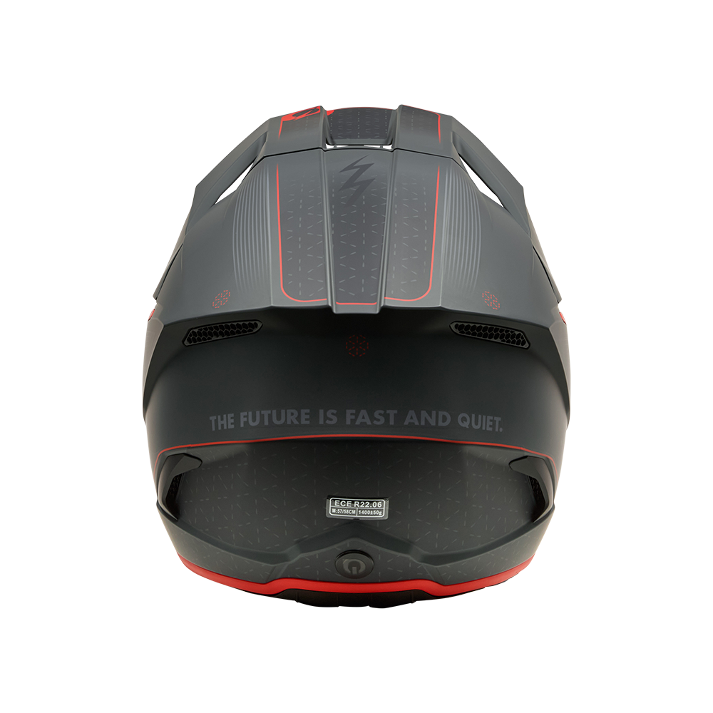 Мотокрос каска O'NEAL 3SERIES E-STROKE GRAY/RED V.26 — снимка 4