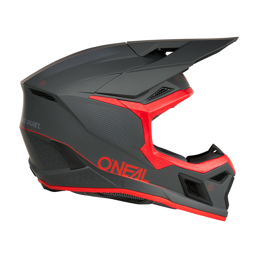 Мотокрос каска O'NEAL 3SERIES E-STROKE GRAY/RED V.26 — снимка 6