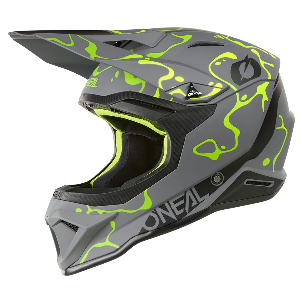 Каска O'NEAL 1SERIES SPLASH GRAY/NEON YELLOW V.26 — снимка 2