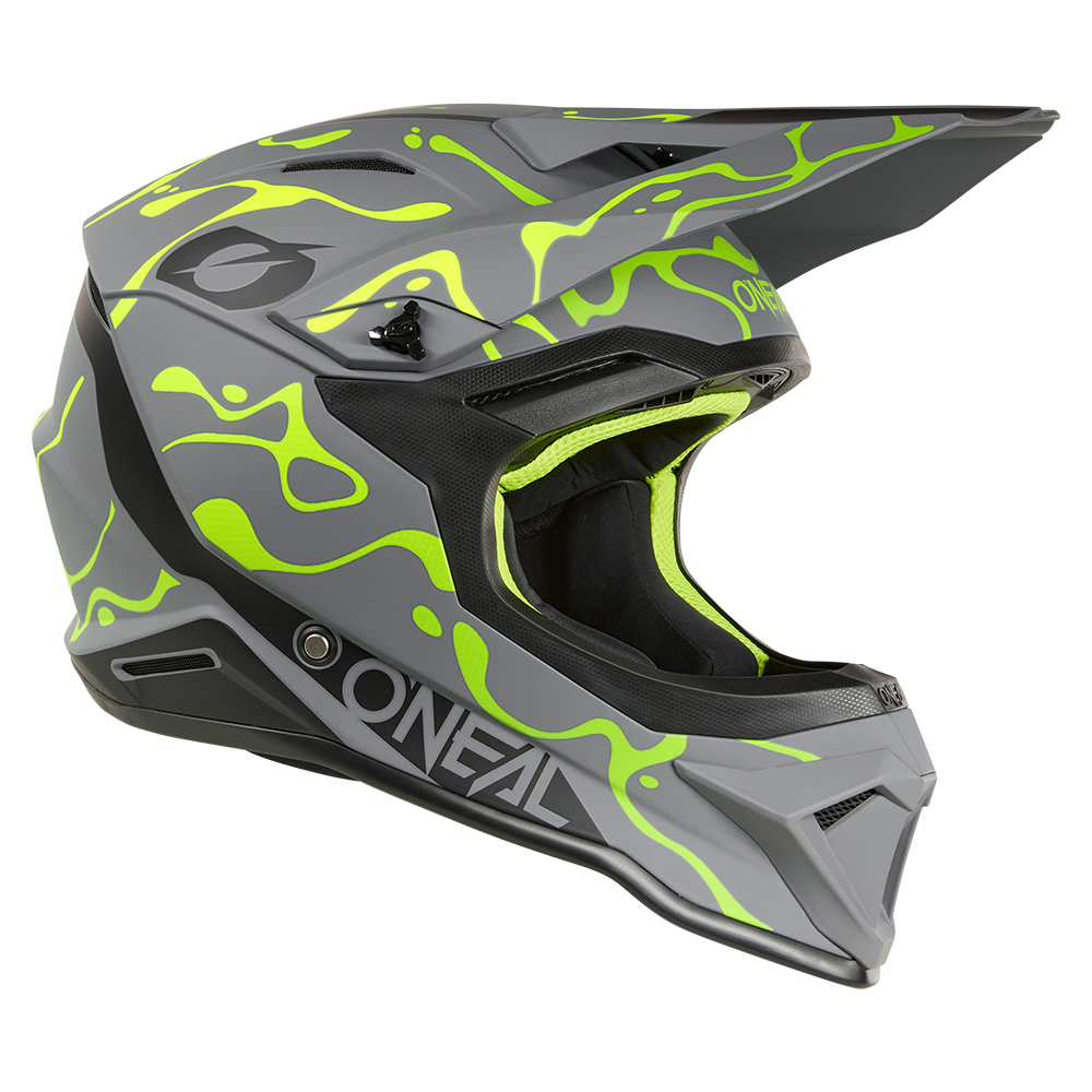 Каска O'NEAL 1SERIES SPLASH GRAY/NEON YELLOW V.26 — снимка 3
