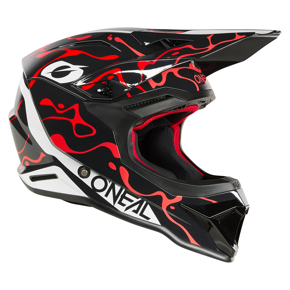 Каска O'NEAL 1SERIES SPLASH BLACK/RED V.26 — снимка 3