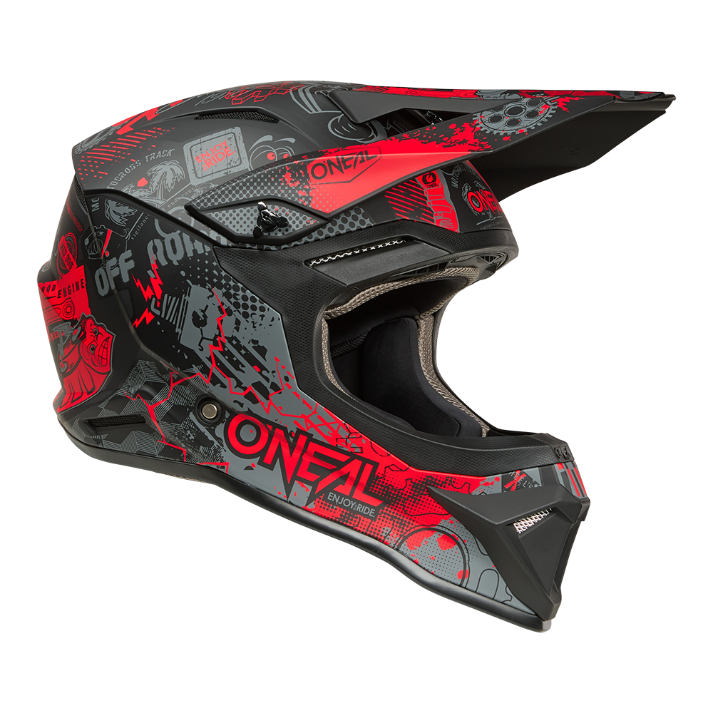 Каска O'NEAL 1SERIES VIBRANT BLACK/RED V.26 — снимка 4