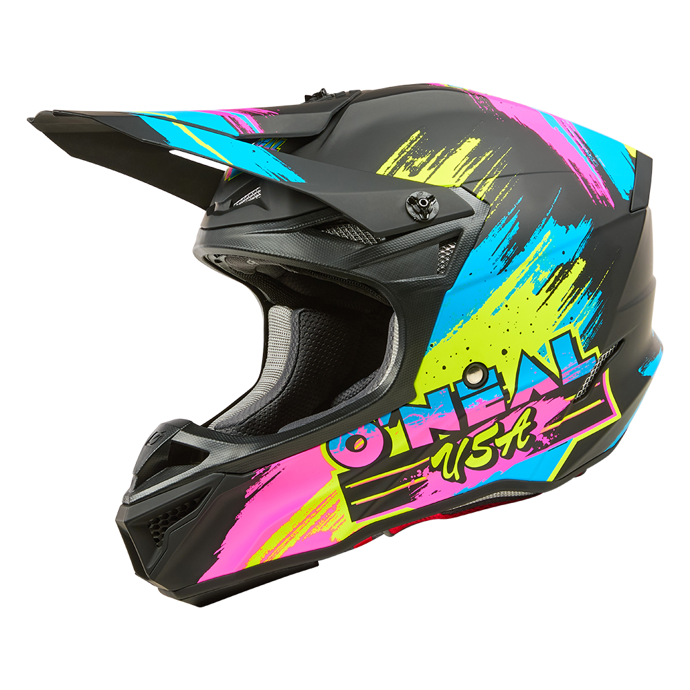 Мотокрос каска 5SERIES POLYACRYLITE RESEDA BLACK/NEON V.26 — снимка 2