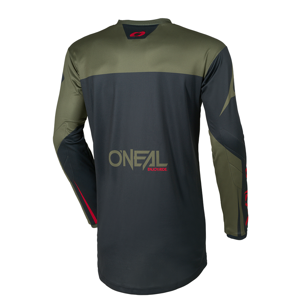 Мотокрос блуза O`NEAL ELEMENT RACEWEAR BLACK/OLIVE V.26 — снимка 2