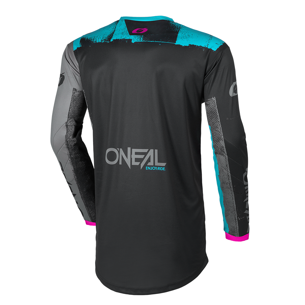 Дамска мотокрос блуза O`NEAL ELEMENT ROLLER BLACK/CYAN V.26 — снимка 2