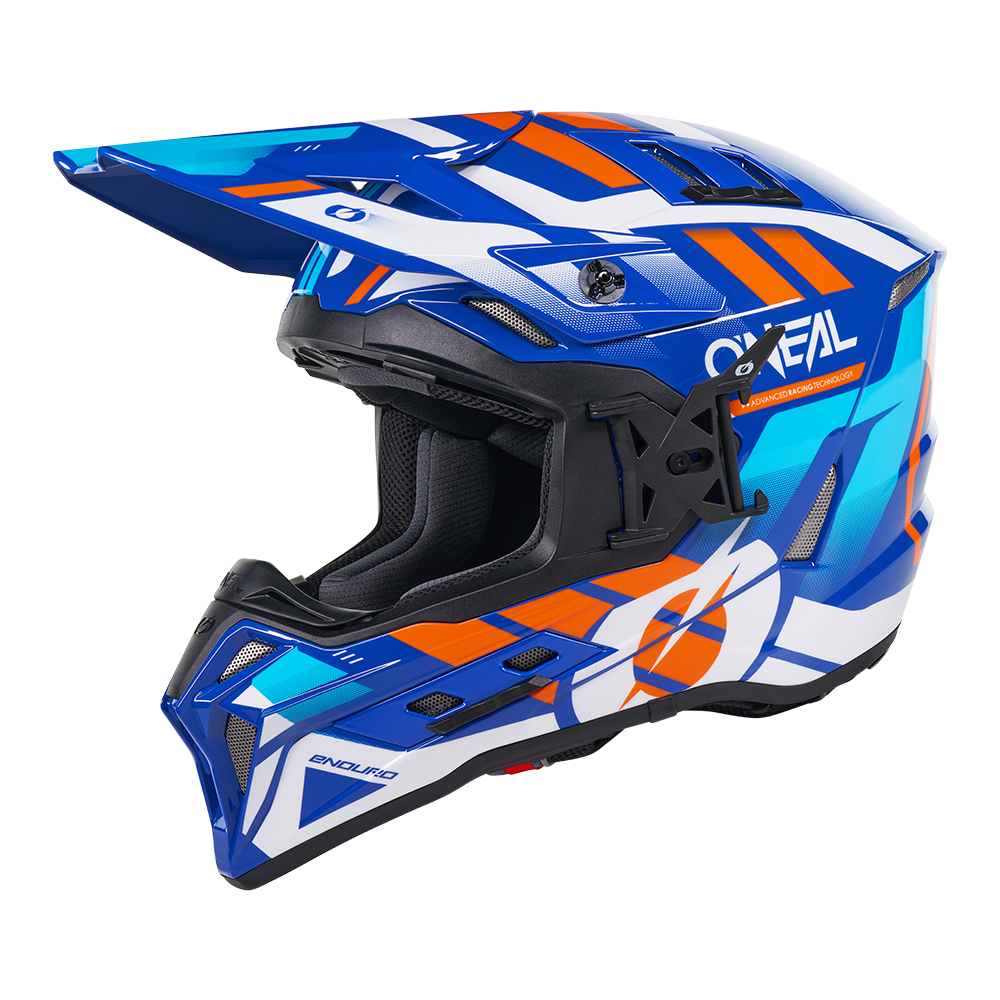 Ендуро каска O'NEAL EX-SRS DUST BLUE/ORANGE V.26 — снимка 2