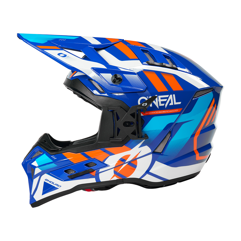 Ендуро каска O'NEAL EX-SRS DUST BLUE/ORANGE V.26 — снимка 6