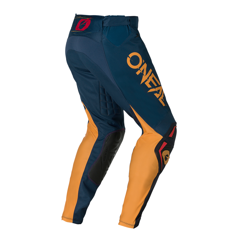 Мотокрос брич O'NEAL HARDWEAR SWIPE NAVY BLUE/TANGERINE V.26 — снимка 2