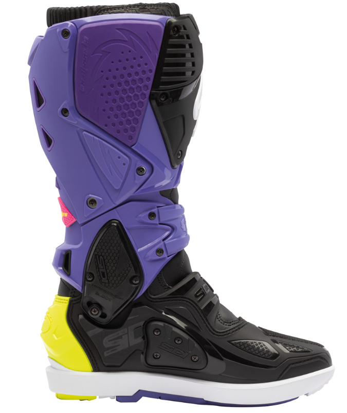 Мотокрос ботуши SIDI CROSSFIRE 3 SRS BLACK VIOLET/FLUO — снимка 3