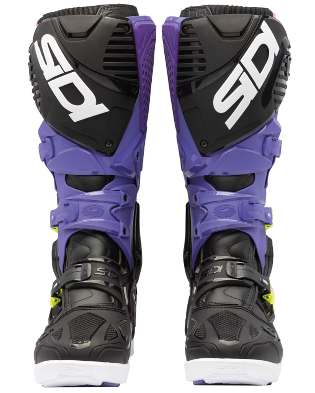 Мотокрос ботуши SIDI CROSSFIRE 3 SRS BLACK VIOLET/FLUO — снимка 4