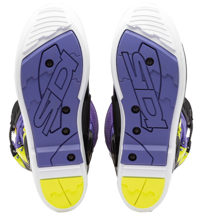 Мотокрос ботуши SIDI CROSSFIRE 3 SRS BLACK VIOLET/FLUO — снимка 6