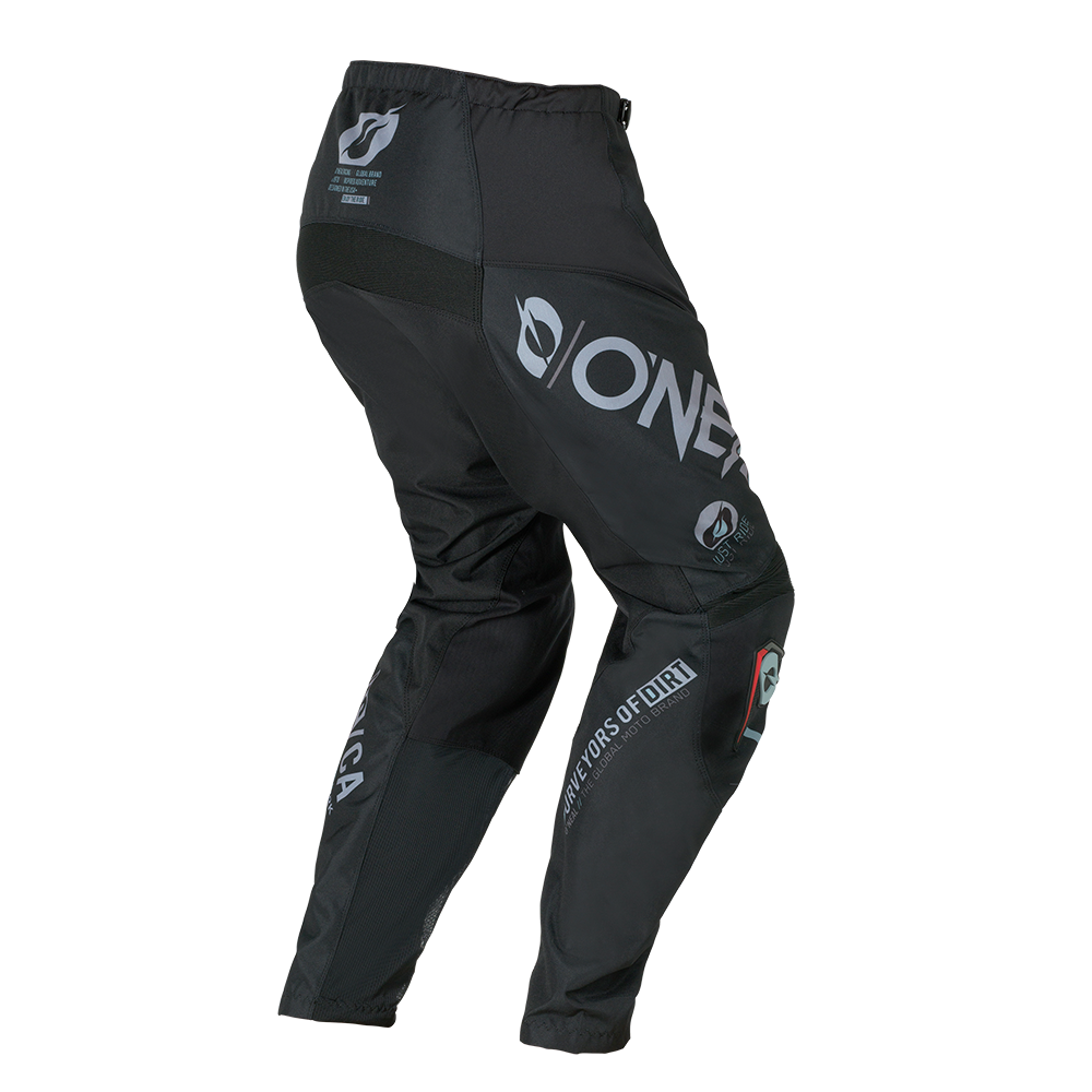 Мотокрос брич O'NEAL ELEMENT BRAND BLACK/GRAY V.26 — снимка 2