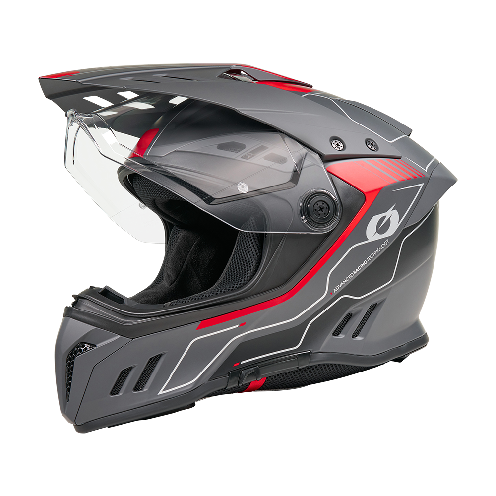 Ендуро каска O'NEAL SIERRA RS ECHO BLACK/RED V.26 — снимка 3