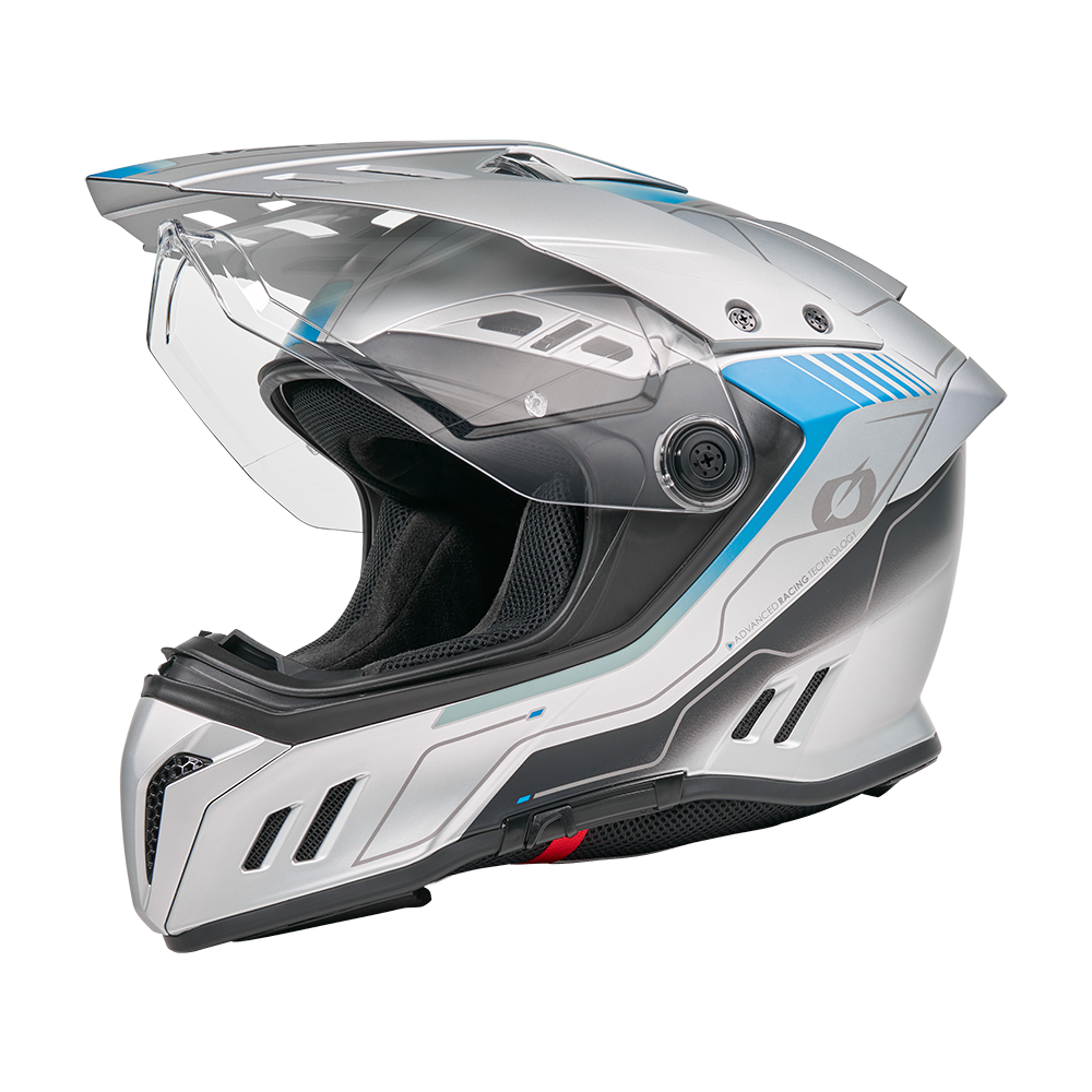 Ендуро каска O'NEAL SIERRA RS ECHO GRAY/BLUE V.26 — снимка 3