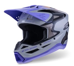 Детска мотокрос каска ALPINESTARS SM3 JETTSON GRAY/PUR/BLK 1