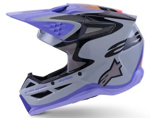 Детска мотокрос каска ALPINESTARS SM3 JETTSON GRAY/PUR/BLK — снимка 6