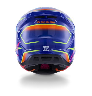 Мотокрос каска ALPINESTARS SM7 CAST BLUE/YELLOW/PINK — снимка 2