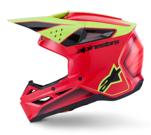 Мотокрос каска ALPINESTARS SM3 FRAY RED/YELLOW/BLACK — снимка 4