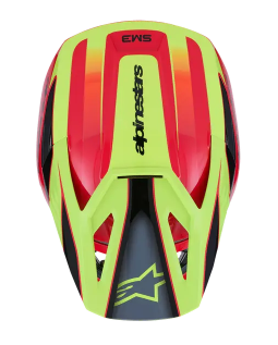 Мотокрос каска ALPINESTARS SM3 FRAY RED/YELLOW/BLACK — снимка 3