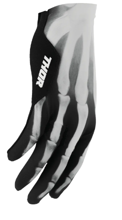 Мотокрос ръкавици THOR SPORTMODE X-RAY BLACK/WHITE — снимка 3
