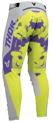 Мотокрос брич THOR LAUNCHMODE BLEACH GRAY/ACID — снимка 2