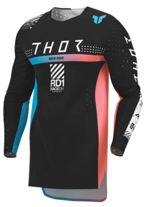 Мотокрос джърси THOR SPORTMODE SYNTH BLACK — снимка 2