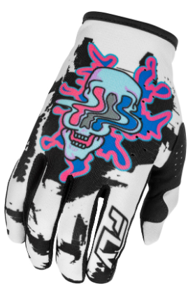 Детски мотокрос ръкавици FLY RACING Lite Warp Special Edition - White/Blue/Pink 1