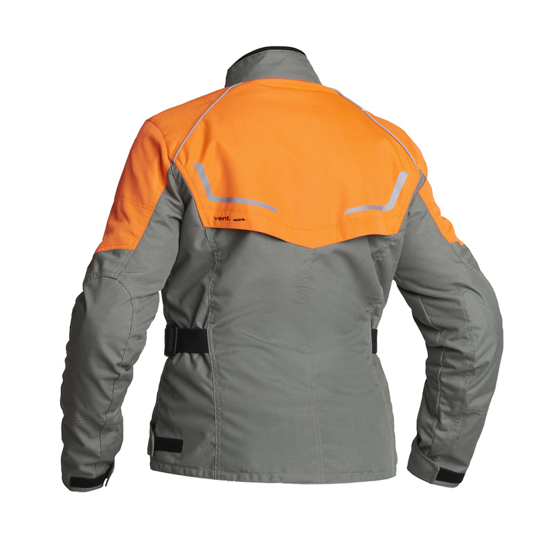 Дамско текстилно мото яке Lindstrands Halden Fog/Orange — снимка 2