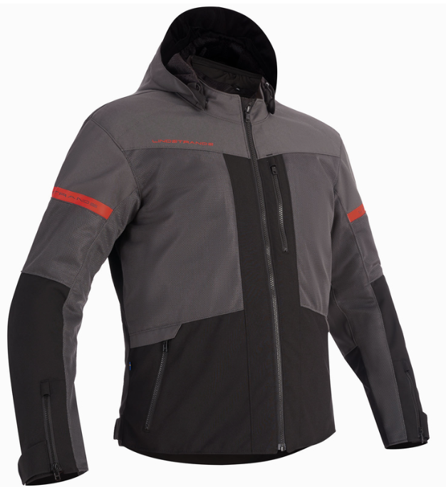Текстилно мото яке Lindstrands Rexbo V2 Grey Black — снимка 3
