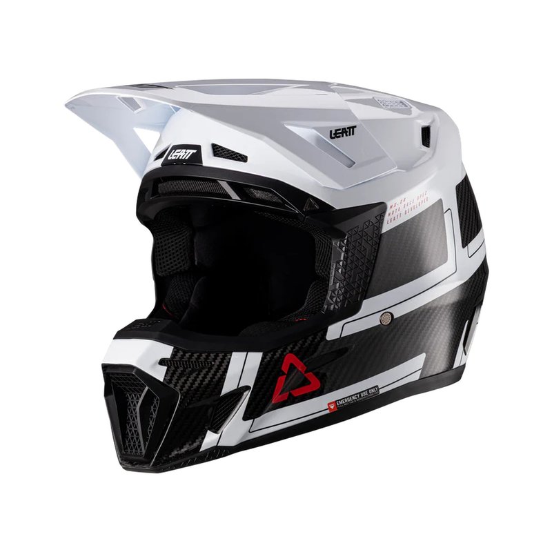 Мотокрос каска LEATT Kit Moto 9.5 Carbon/White V26 — снимка 2