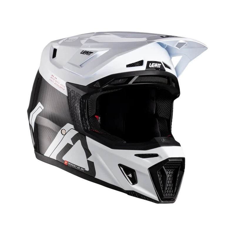 Мотокрос каска LEATT Kit Moto 9.5 Carbon/White V26 — снимка 3