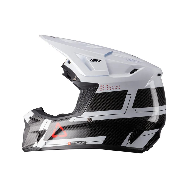 Мотокрос каска LEATT Kit Moto 9.5 Carbon/White V26 — снимка 4