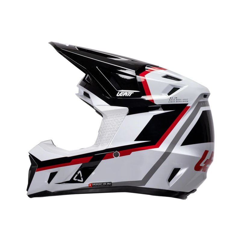 Мотокрос каска LEATT Kit Moto 7.5 White/Red V26 — снимка 3