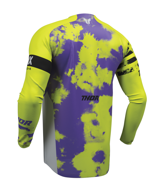 Мотокрос джърси THOR LAUNCHMODE BLEACH GRAY/ACID — снимка 2