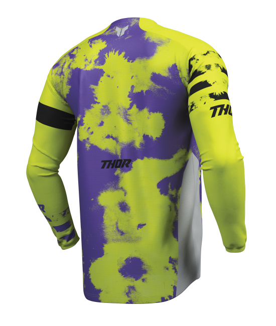 Мотокрос джърси THOR LAUNCHMODE BLEACH GRAY/ACID — снимка 4