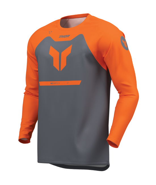 Мотокрос джърси THOR RIDEMODE MENACE ORANGE/CHAR — снимка 3