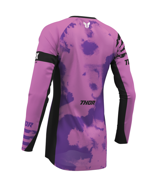 Дамско мотокрос джърси THOR LAUNCHMODE BLEACH BLACK/ORCHID — снимка 2
