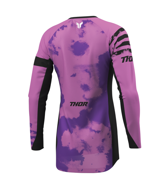 Дамско мотокрос джърси THOR LAUNCHMODE BLEACH BLACK/ORCHID — снимка 4