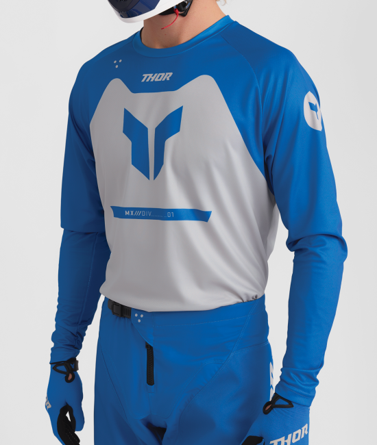 Мотокрос джърси THOR RIDEMODE MENACE BLUE — снимка 6