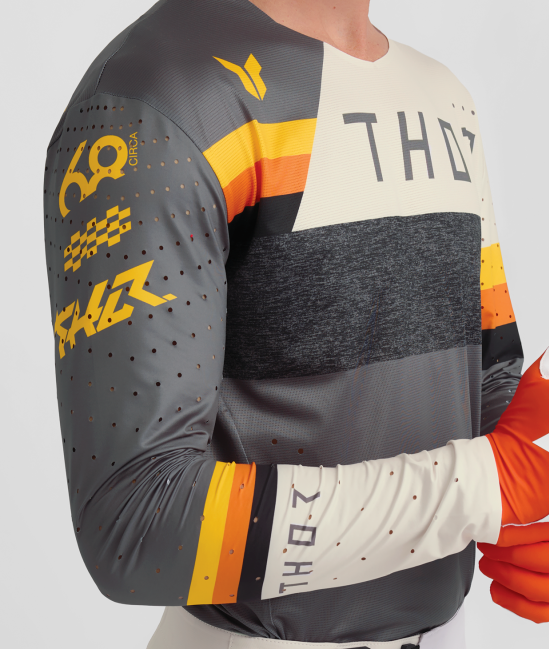 Мотокрос джърси THOR SPORTMODE LEAGUE CHAR/WHT — снимка 5